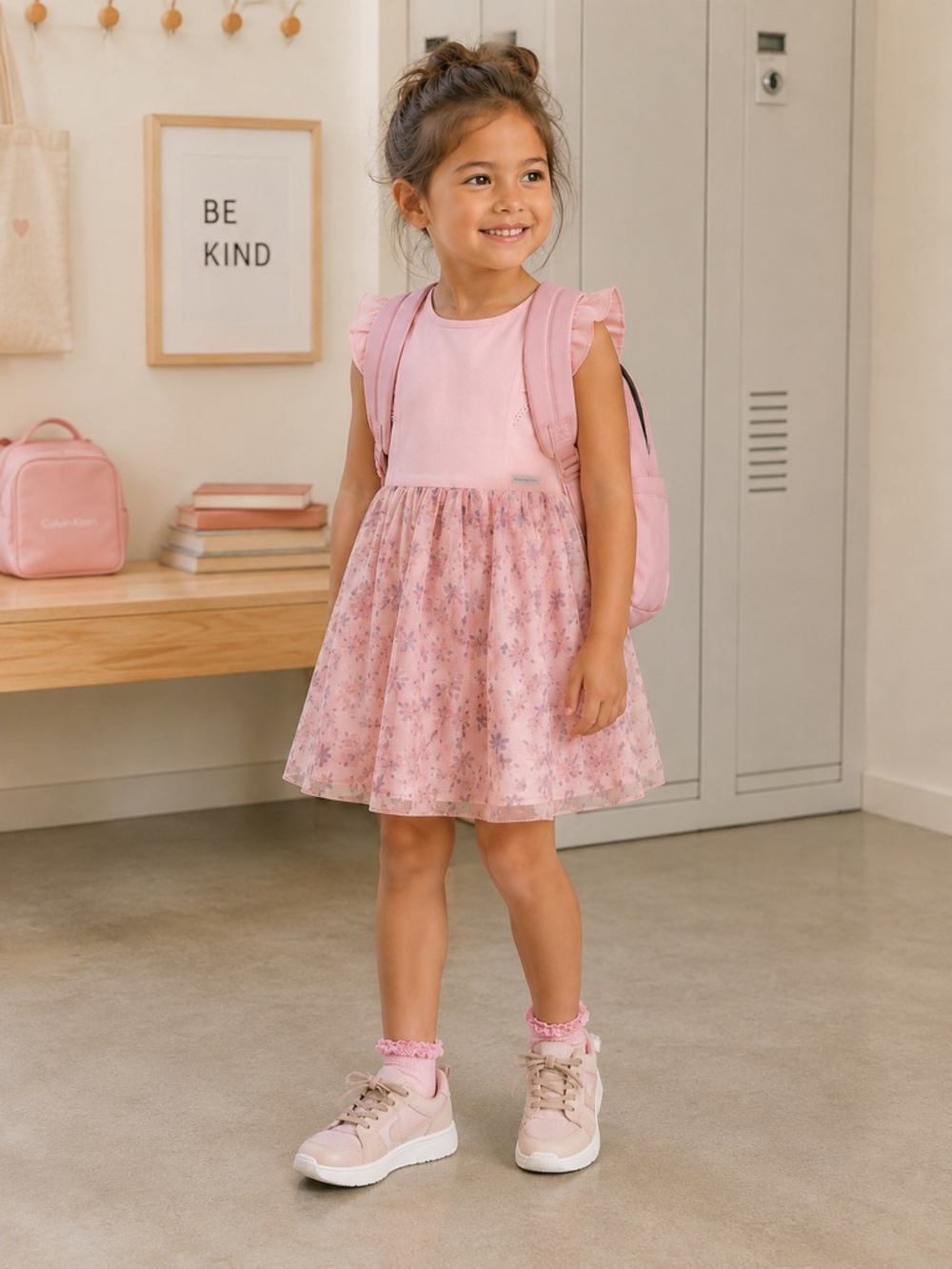 NWT Calvin Klein Jeans Toddler Girls Ruffle Pink Princess Dress Tutu